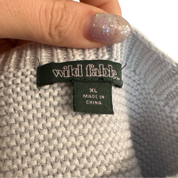 Wild Fable Knit Crop Top Blue XL - Picture 6 of 8